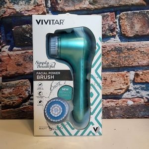 VIVITAR Simply Beautiful Facial Power Brush Metallic Green